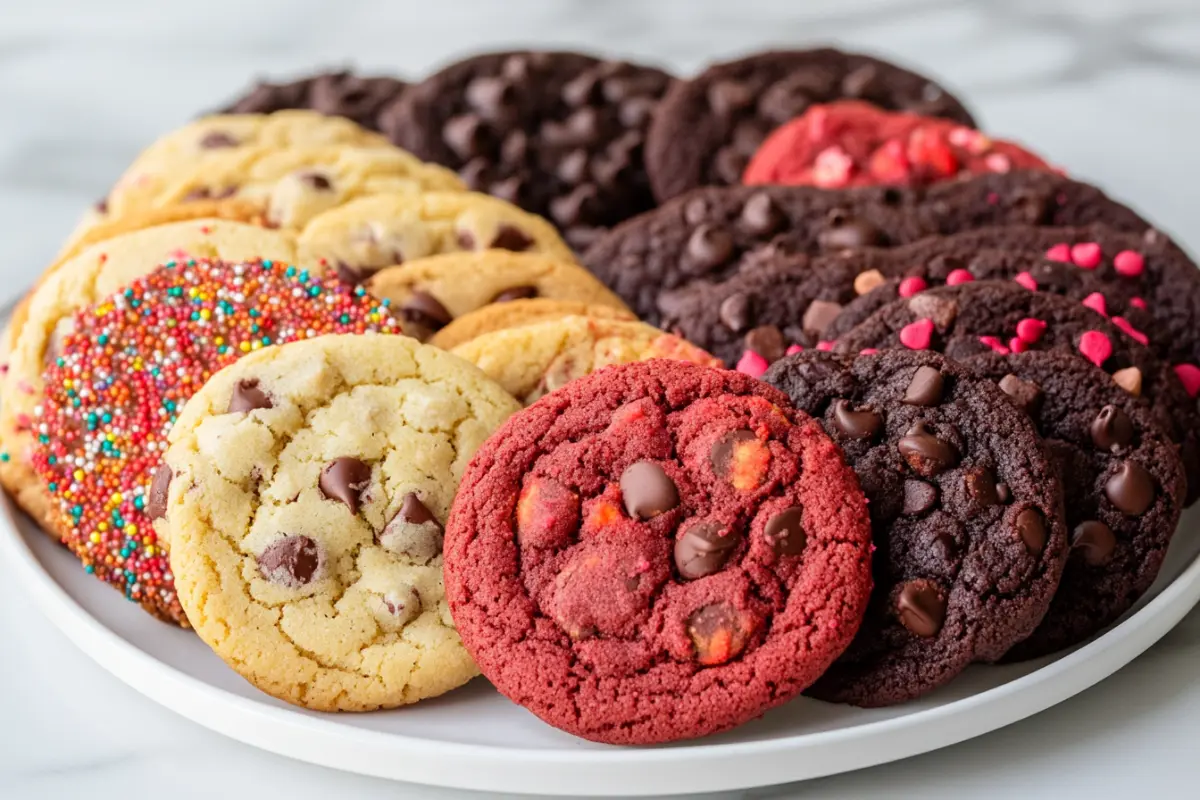 Freshly baked cookies made from cake mix cooling