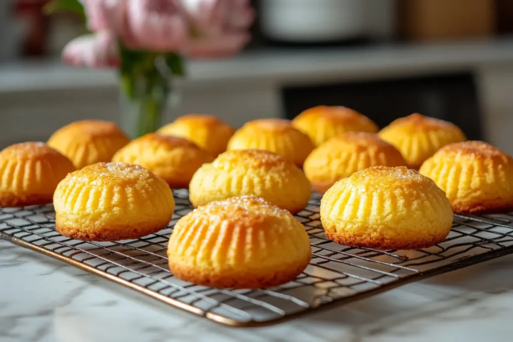 Freshly baked cookies made from cake mix 