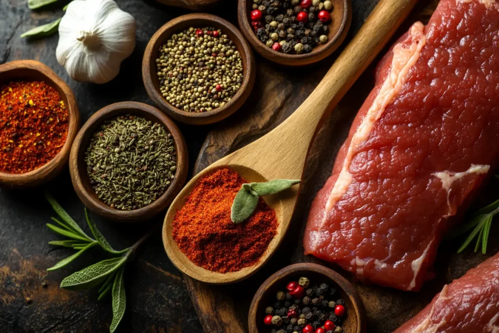 Spices and seasonings for homemade beef pepperoni