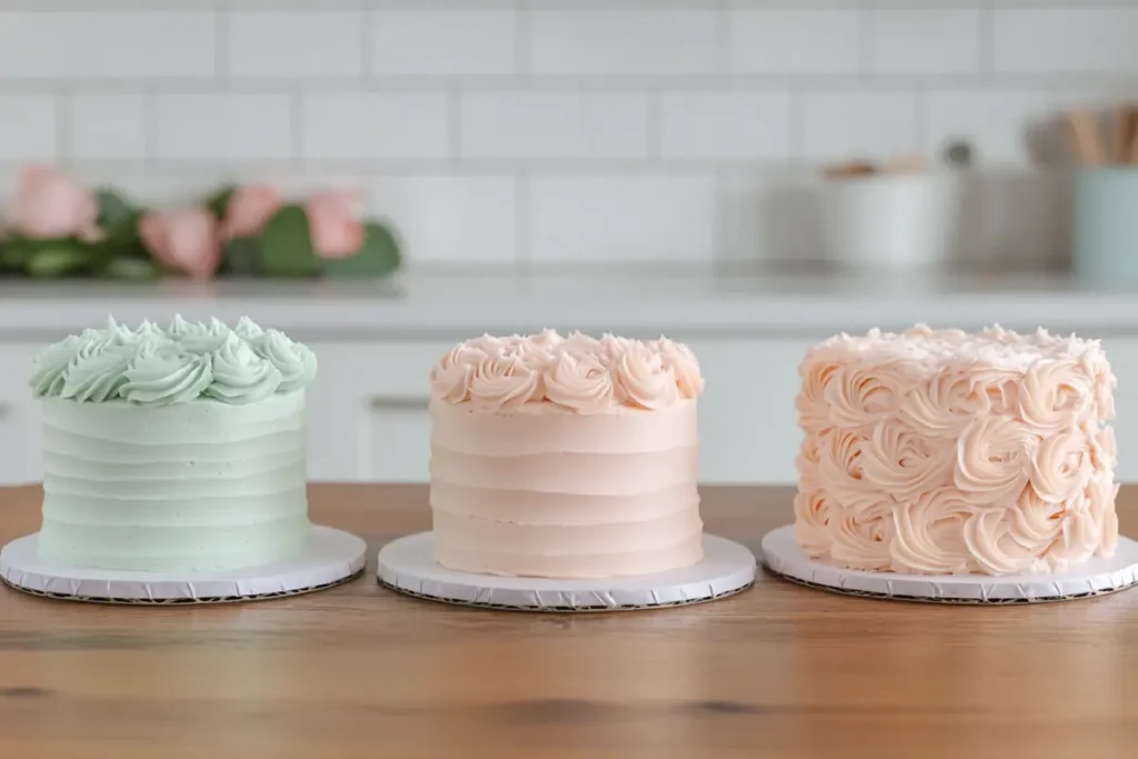 Comparison of 4-inch, 5-inch, and 6-inch cakes showing how big are smash cakes