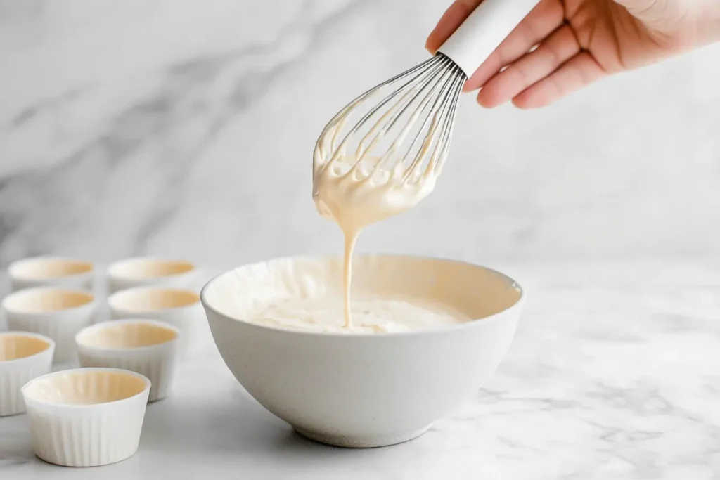 Step-by-step homemade ice cream cup process